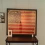 The Civil War Flag, made by Nancy Buswell of silk ribbon from her millinery shop